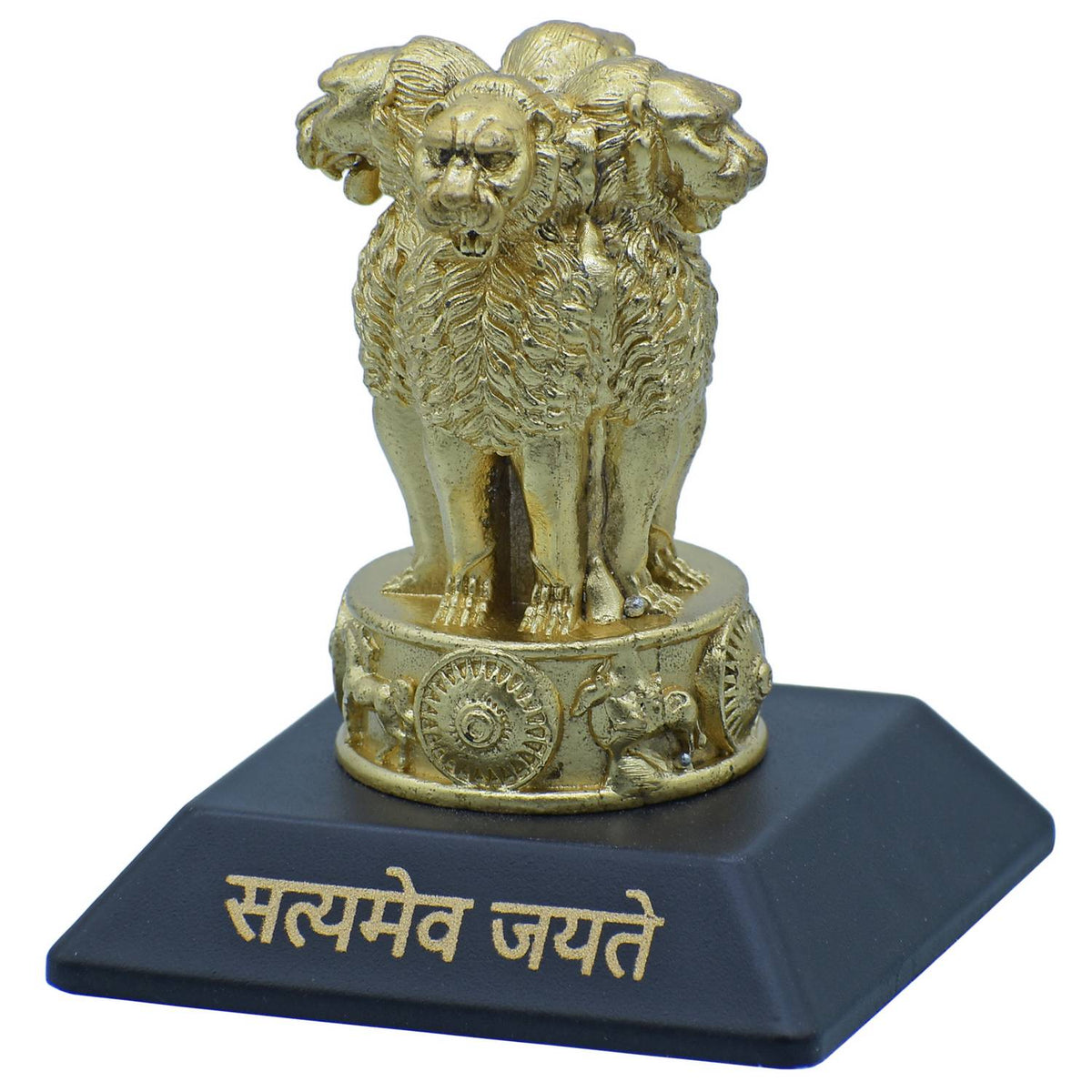 Desktop Metal Ashoka Stambh 6CM Gold view 2