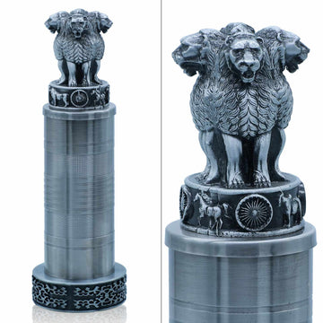 Metal Ashoka Pillar 19CM Antique Black