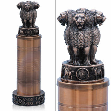 Metal Ashoka Pillar 19CM Copper