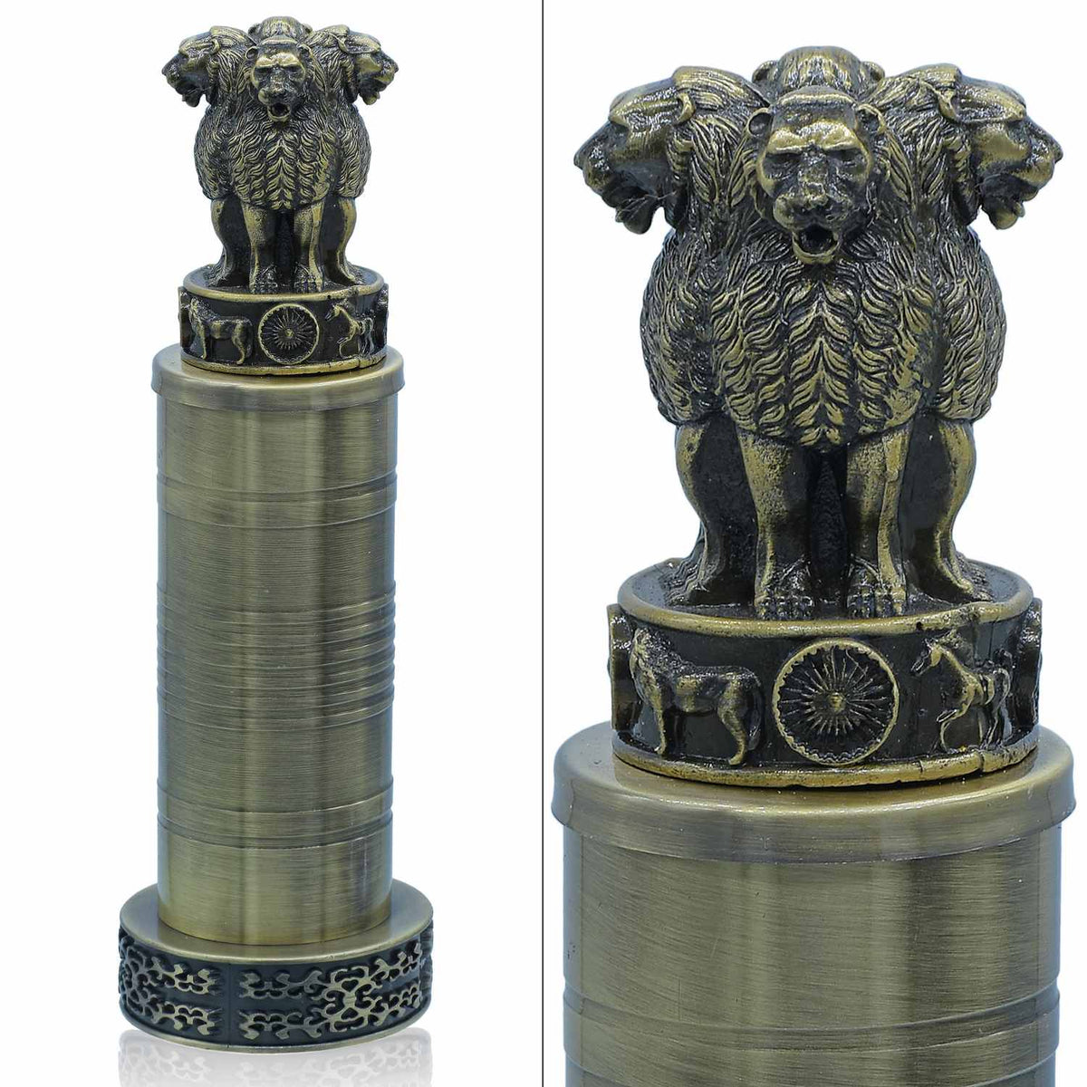 Metal Ashoka Pillar 19CM Mehndi