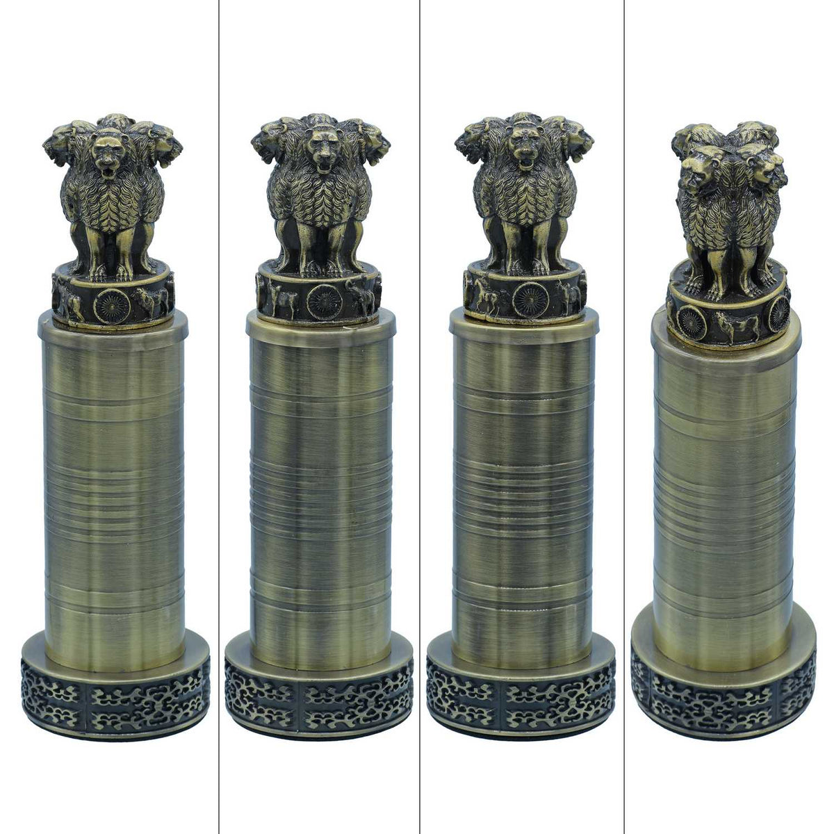 Metal Ashoka Pillar 19CM Mehndi view 2