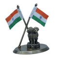 Metal Ashoka Stambh With 2 Cross Flag Mehndi view 2