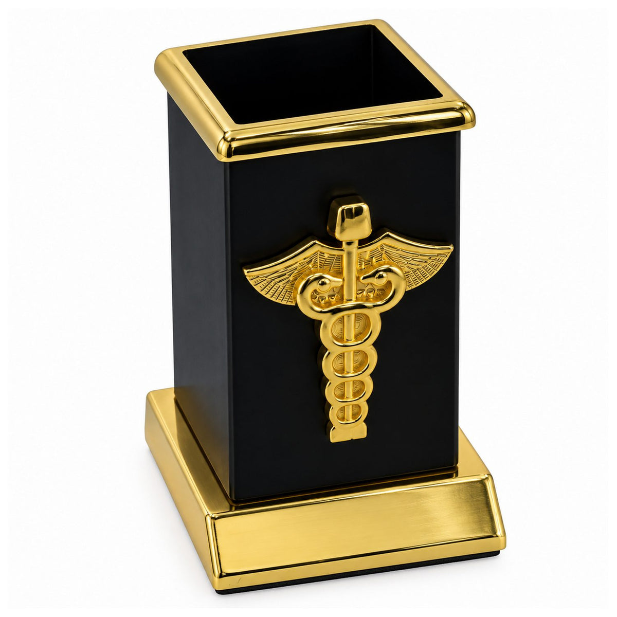 Table Top Pen Stand Gold Doctor Logo view 2