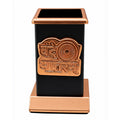 Table Top Pen Stand Gold Vande Mataram Logo Copper