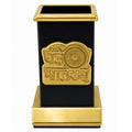Table Top Pen Stand Gold Vande Mataram Logo Gold