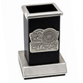 Table Top Pen Stand Gold Vande Mataram Logo Silver view 2