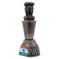 Desktop Metal Ashoka Pillar Flag 11CM Copper view 2