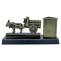 Table Top Pen Stand Bullock Cart With Base Mehndi