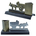 Table Top Pen Stand Bullock Cart With Base Mehndi view 2
