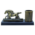 Table Top Pen Stand Horse Design With Base Mehndi