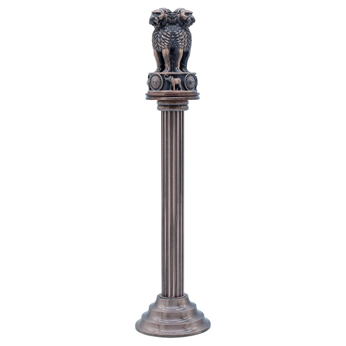 Table Top Ashoka Pillar Long 192MM Copper – Ashoka Stambh Desk Showpiece