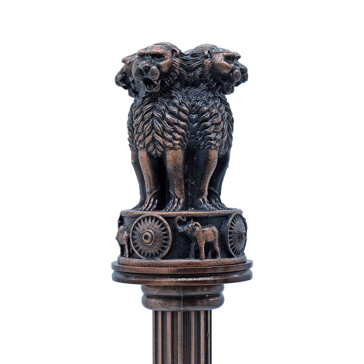 Table Top Ashoka Pillar Long 192MM Copper view 2