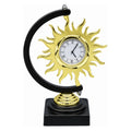 Table Top Sun Design Gold With Black Base With Watch
