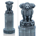 Metal Ashoka Pillar 16CM Black