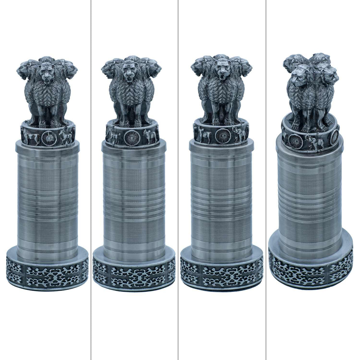 Metal Ashoka Pillar 16CM Black view 2