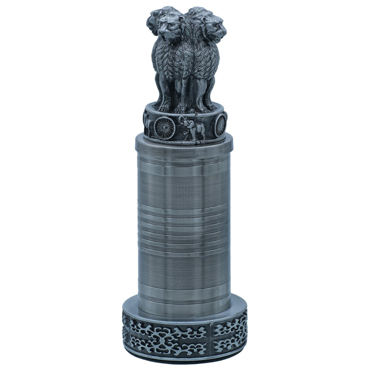 Metal Ashoka Pillar 16CM Black view 3
