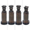 Metal Ashoka Pillar 16CM Copper view 2