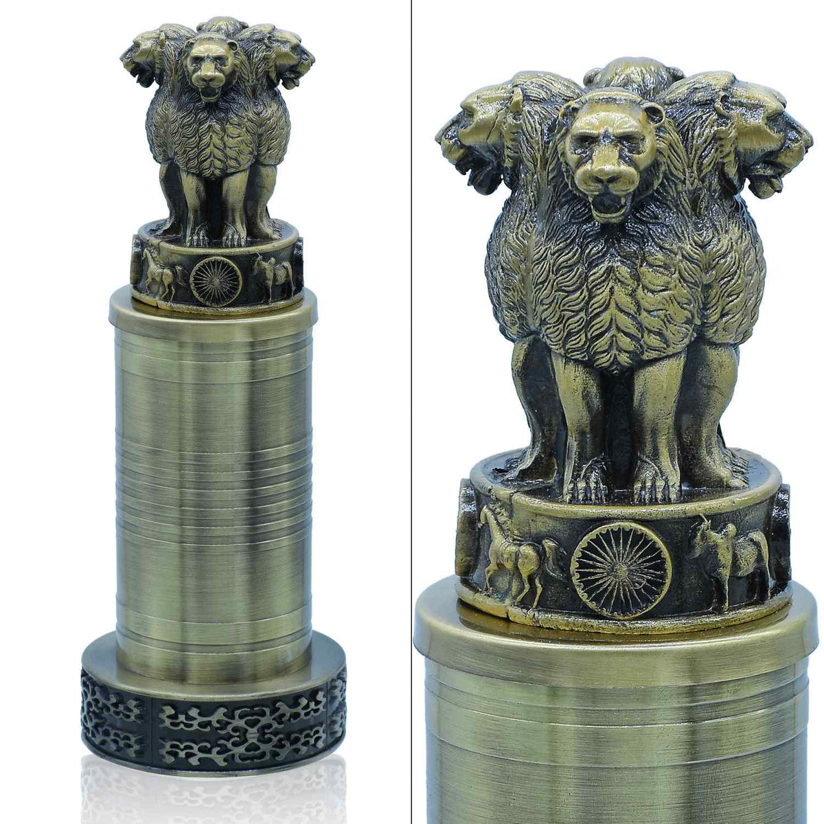Metal Ashoka Pillar 16CM Mehndi