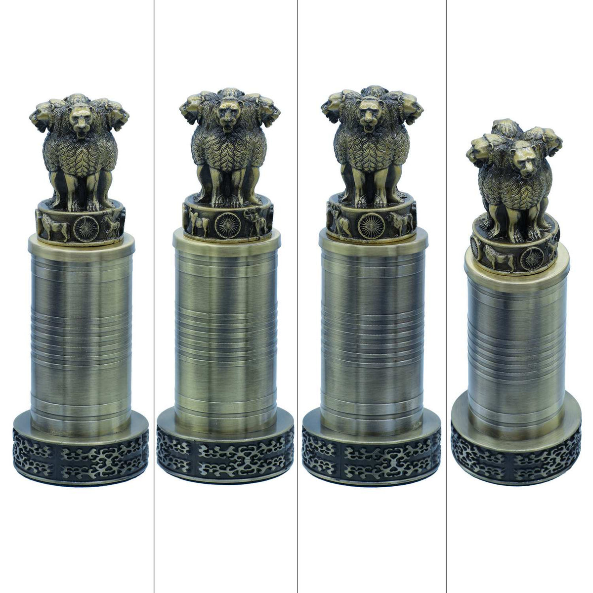 Metal Ashoka Pillar 16CM Mehndi view 2