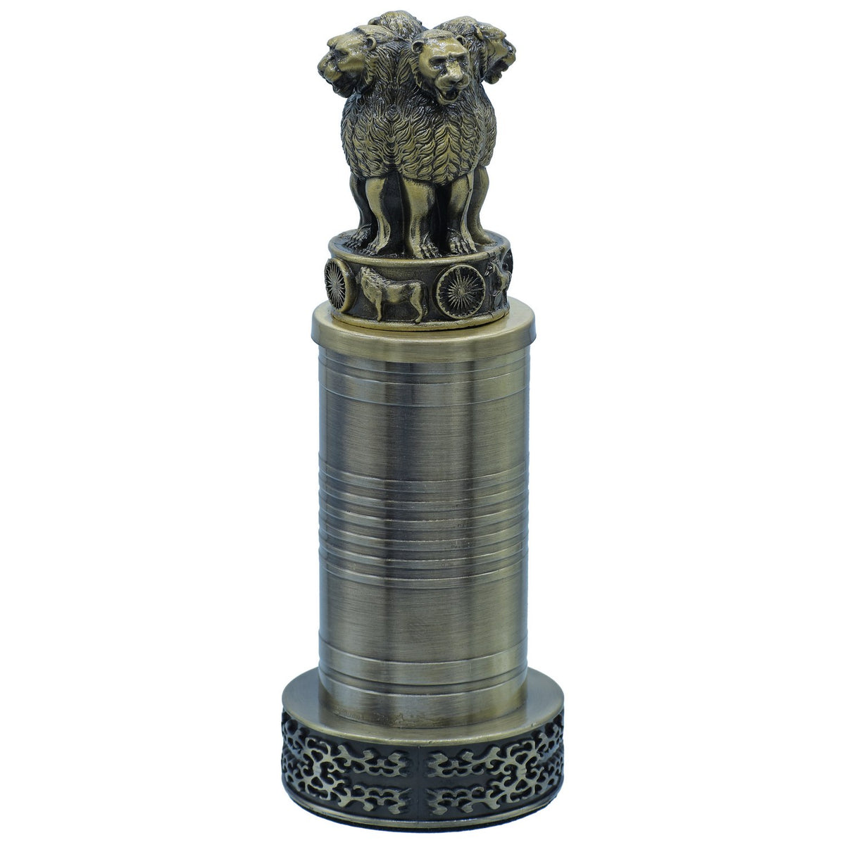 Metal Ashoka Pillar 16CM Mehndi view 3