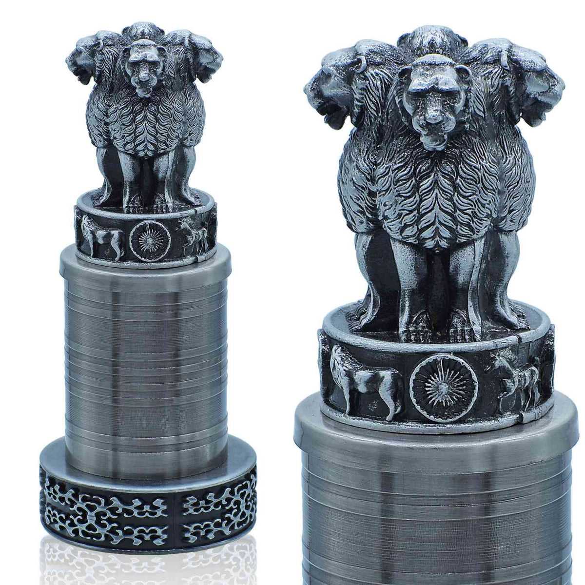 Metal Ashoka Pillar 14CM Black