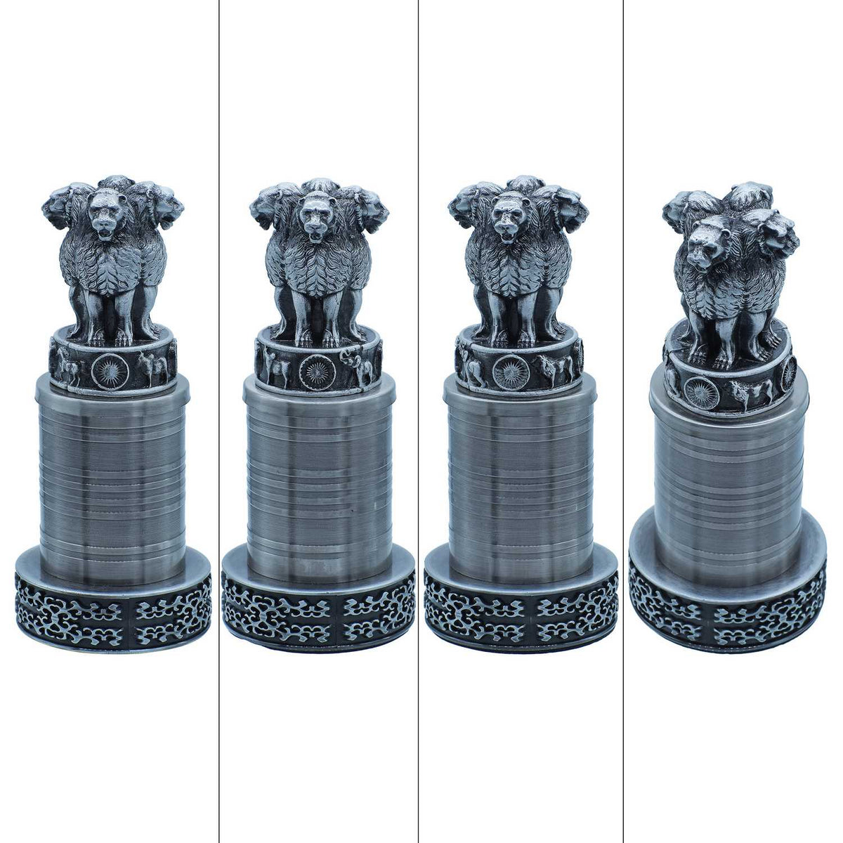 Metal Ashoka Pillar 14CM Black view 2