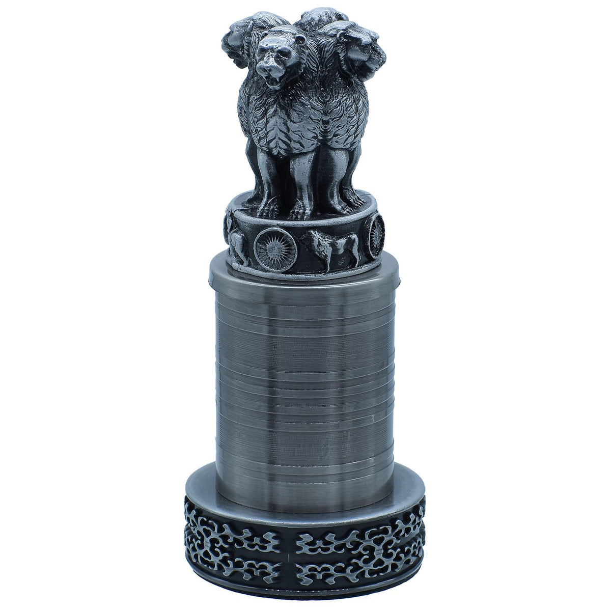 Metal Ashoka Pillar 14CM Black view 3