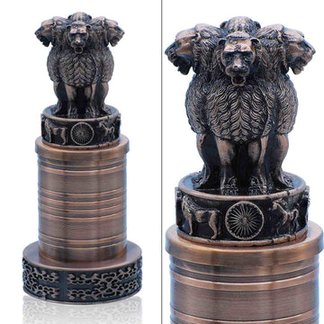 Metal Ashoka Pillar 14CM Copper