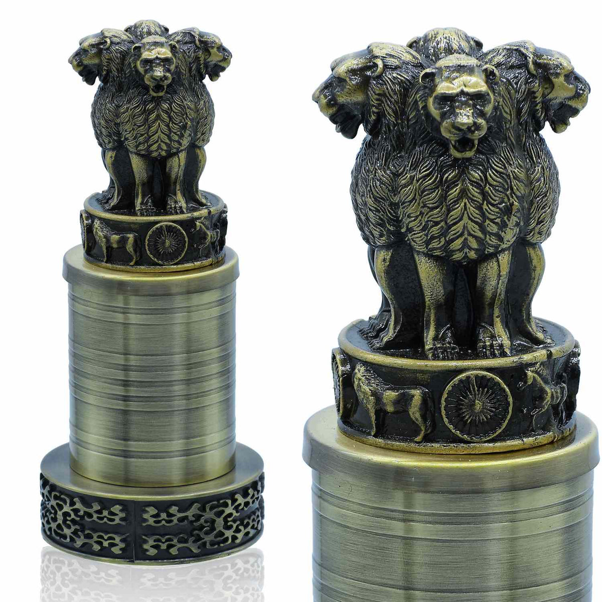 Metal Ashoka Pillar 14CM Mehndi
