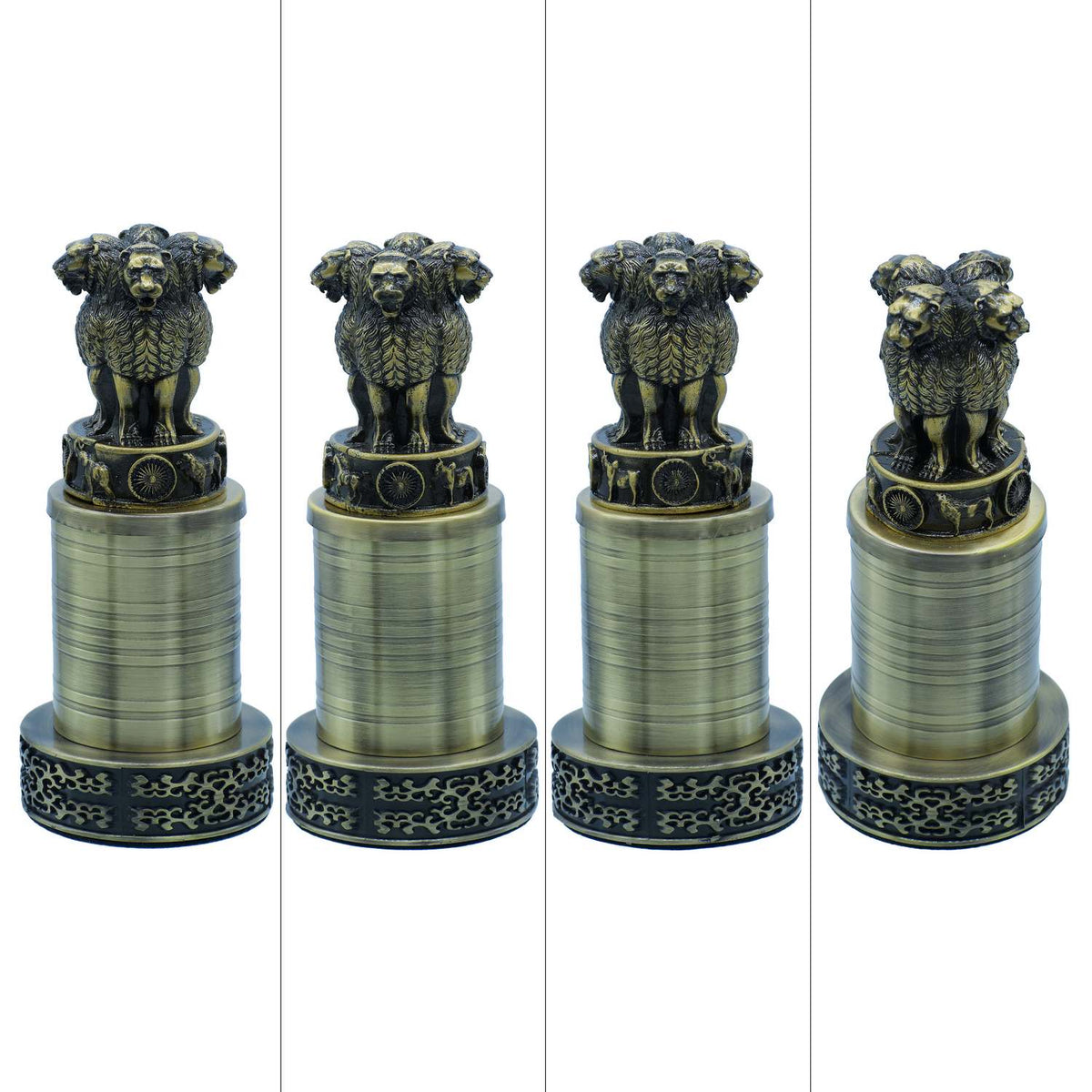 Metal Ashoka Pillar 14CM Mehndi view 2