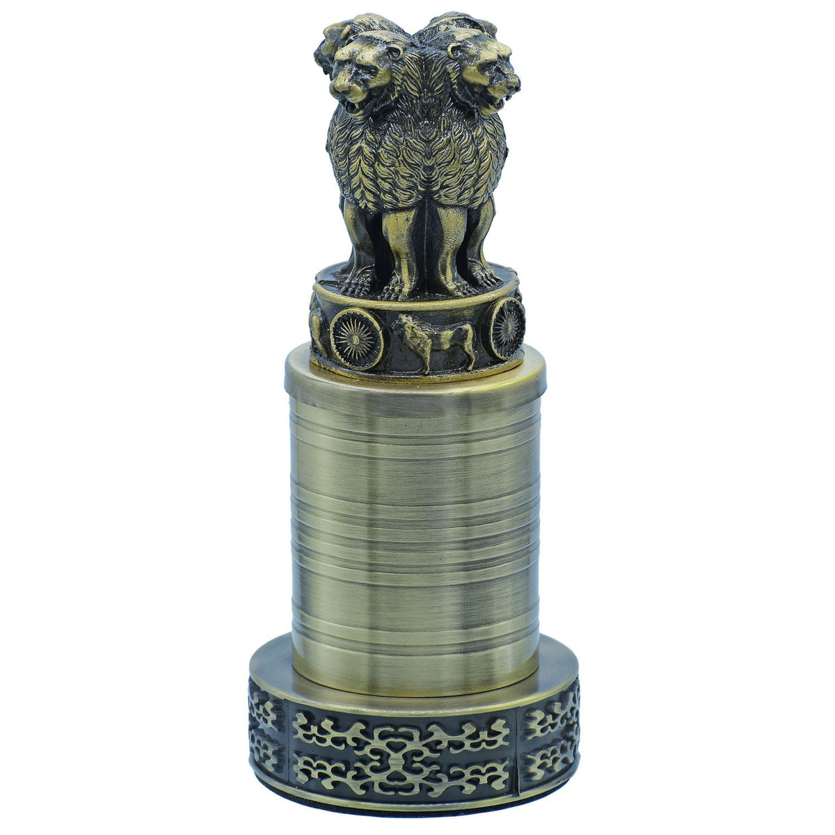 Metal Ashoka Pillar 14CM Mehndi view 3