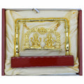 Table Top Gold Wooden Base Jhula Laxmi Ji With Ganesh view 2