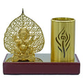 Table Top Pen Stand Gold Leaf Ganesh