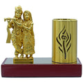 Table Top Pen Stand Gold Radha Krishna