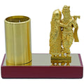Table Top Pen Stand Gold Radha Krishna view 2