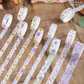 Flower Washi Tape Set - 12 Pcs for Journaling & Scrapbooking