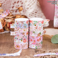 Flower Washi Tape Set - 12 Pcs for Journaling & Scrapbooking