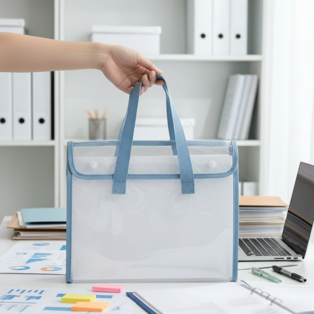 Transparent Document Tote Bag (A4 Size) Pack of 1