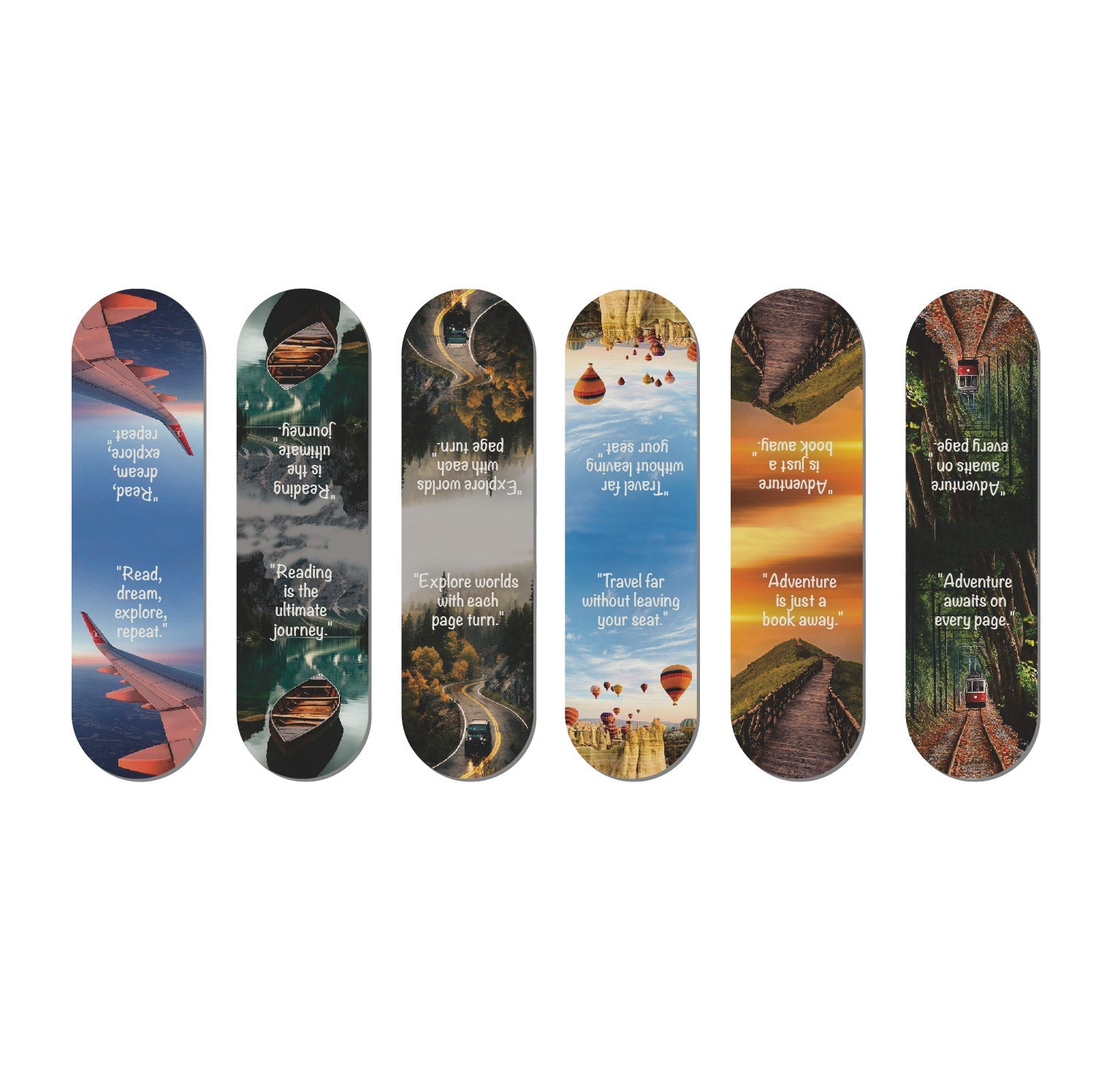 Papboo Pack of 6 Travel Bookmarks