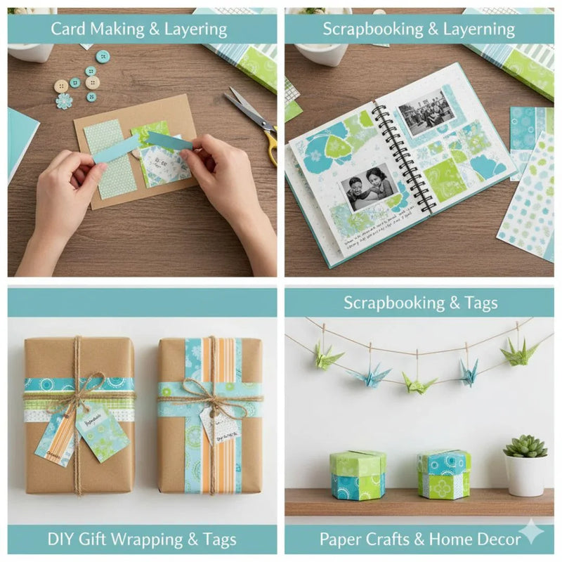 Scrapbooking paper packs ,printed greeting papers of Paper Jags A5 W&M -16D WMSA5X32