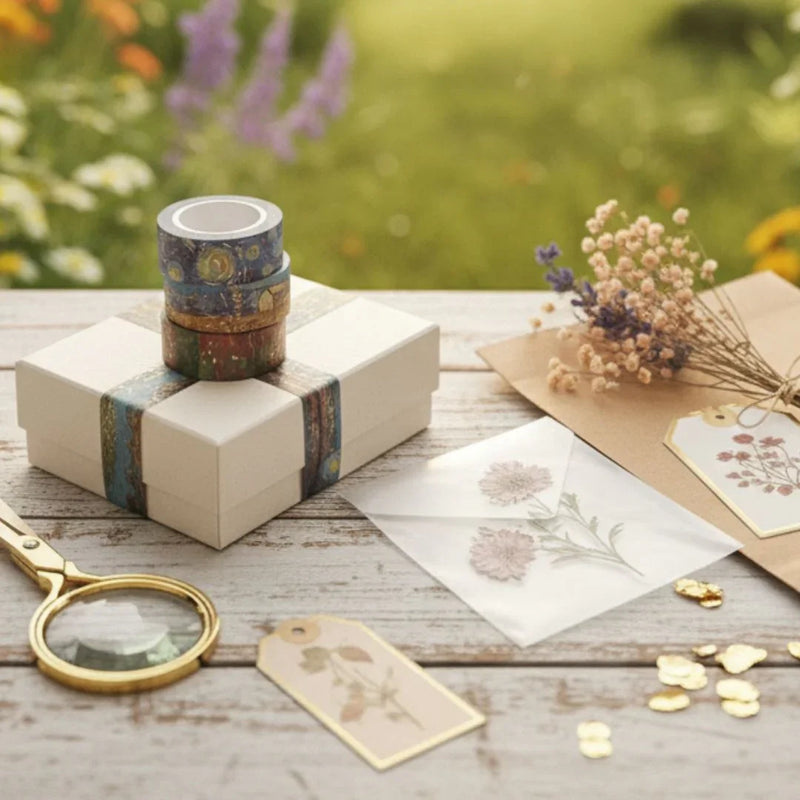 (Pack of 5) Van gogh Washi tape | Van goh masking tape | Rare Edition | Sweden Van gogh tapes