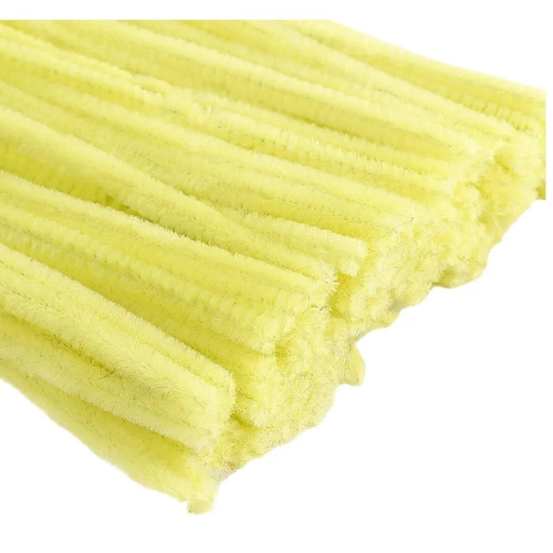 Pastel Yellow Pipe Cleaners Plain | 100 Pc Pack (PT04)