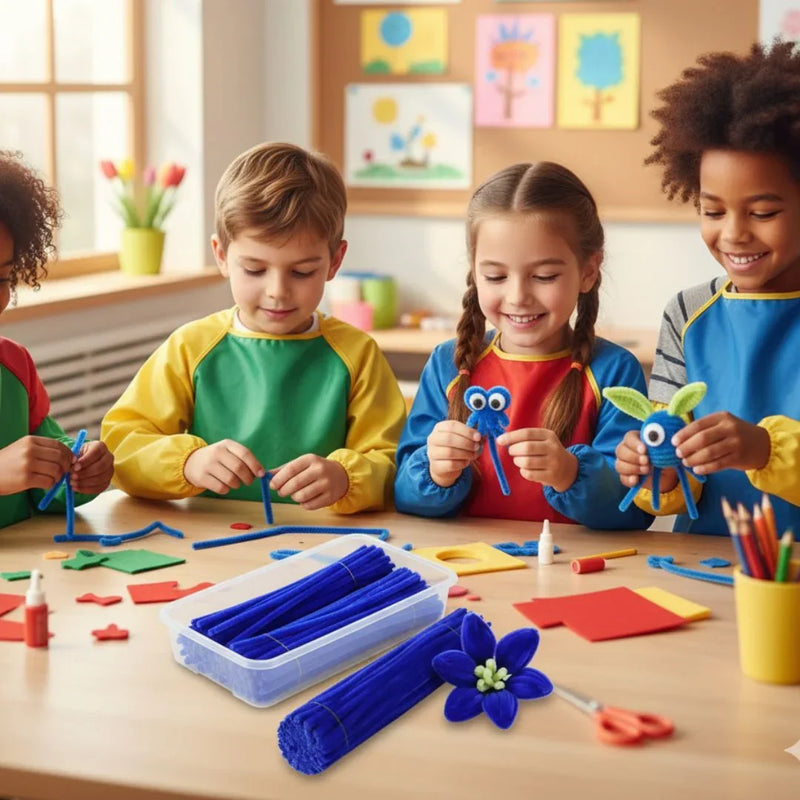 Dark Blue Pipe Cleaners for Craft & Bouquet | 100 Pc