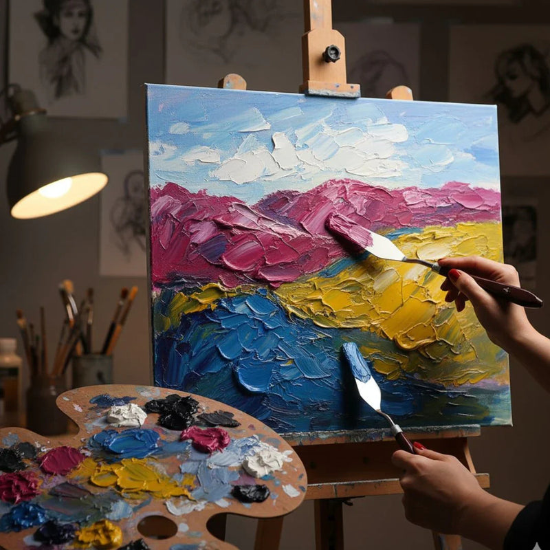 Palette knife for painting, Set of 5 Palette Knife for Acrylic & Oil Painting