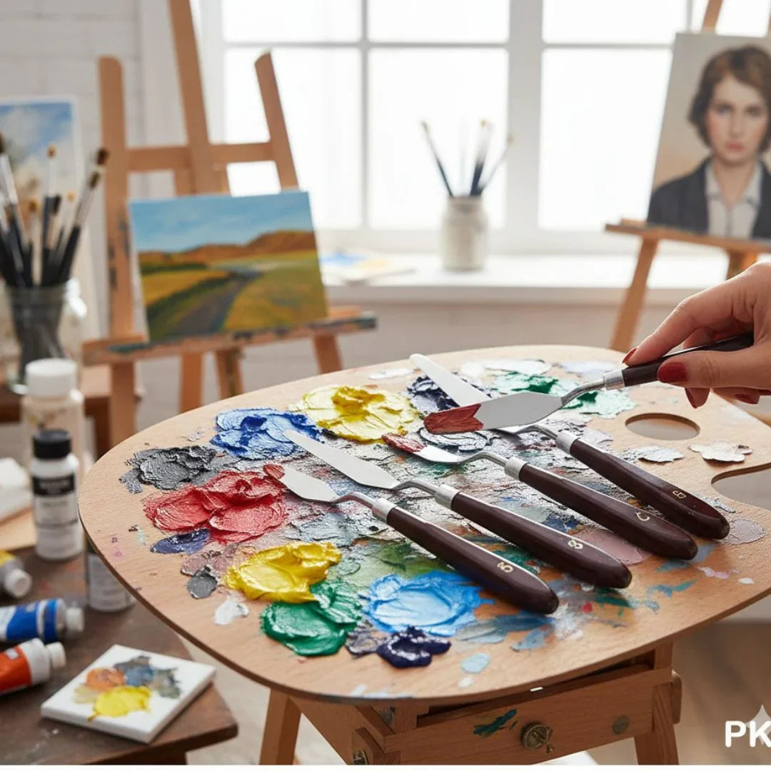 Palette knife for painting, Set of 5 Palette Knife for Acrylic & Oil Painting