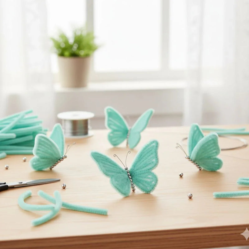 Pastel Green Pipe Cleaners Plain | 100 Pc Pack (PT13)