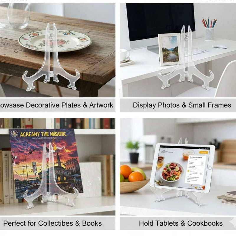 10 inch Acrylic easel for Canvas MDF Resin Frame Stands for Professional Photo and Art Display-