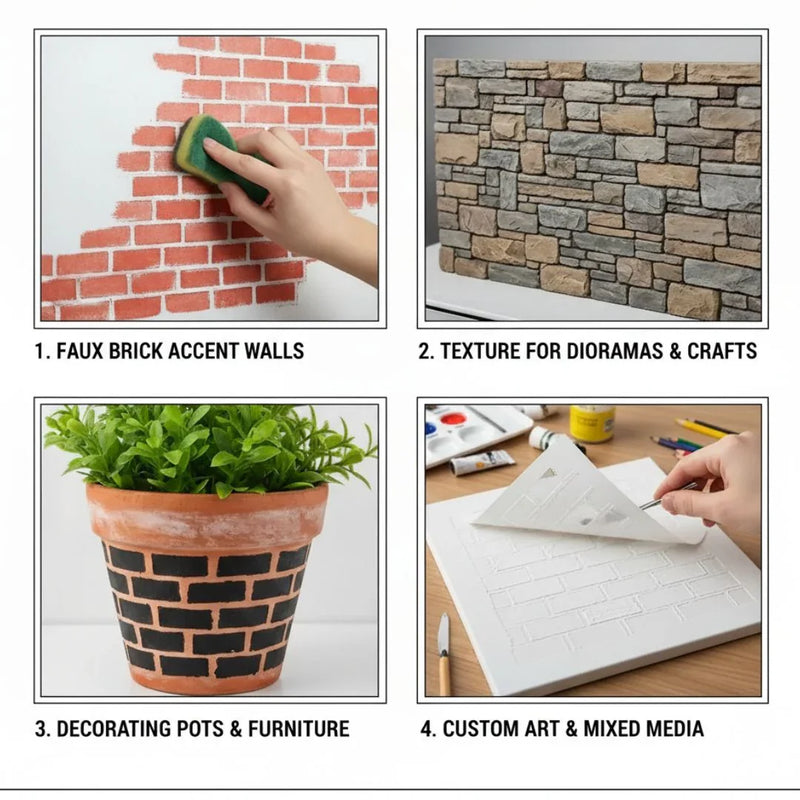 Wall Drawing Stencil Designs of Brick pattern for Walls (JSPA5-7)