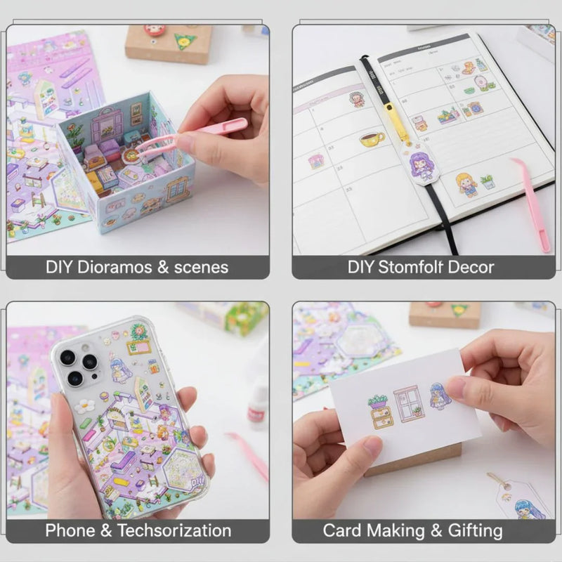 (Buy 1 Get 1 Free) Mini World Landscape 3D Stickers l