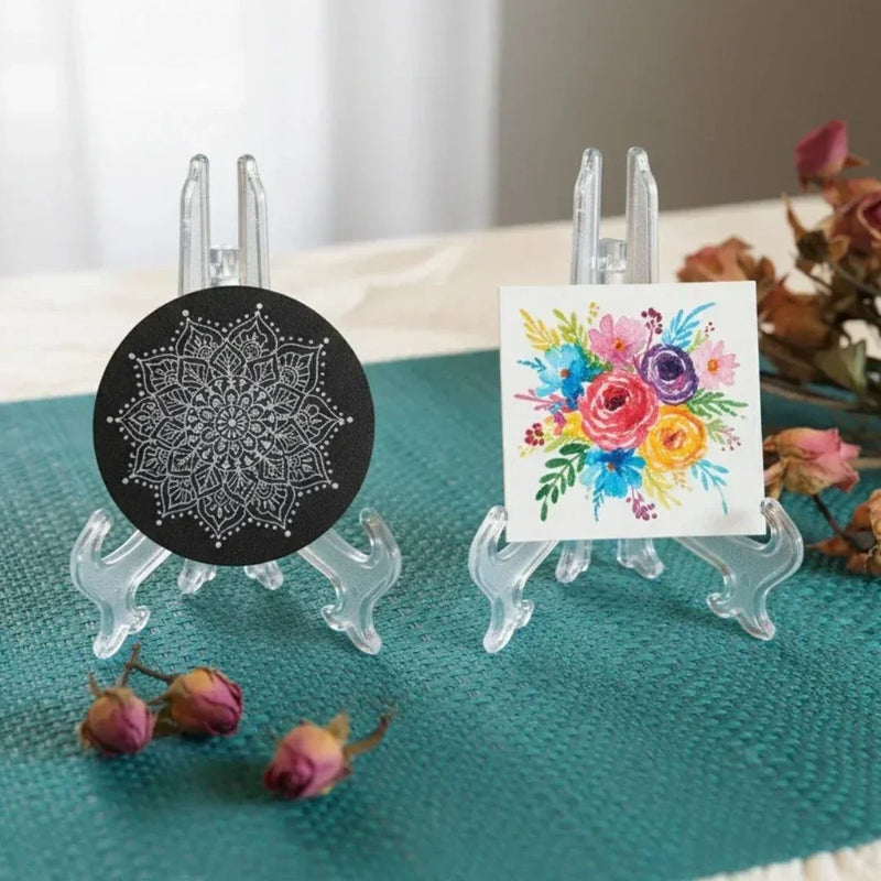 8 inch Acrylic easel for Canvas MDF Resin Frame Stands for Professional Photo and Art Display